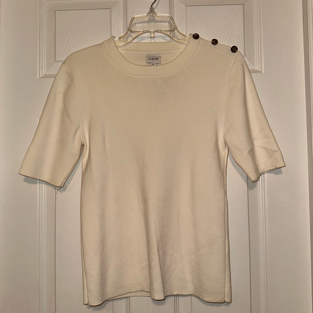 NWT!!!! J.Crew Kint Top and 1/2 sleeve with button detail knit top